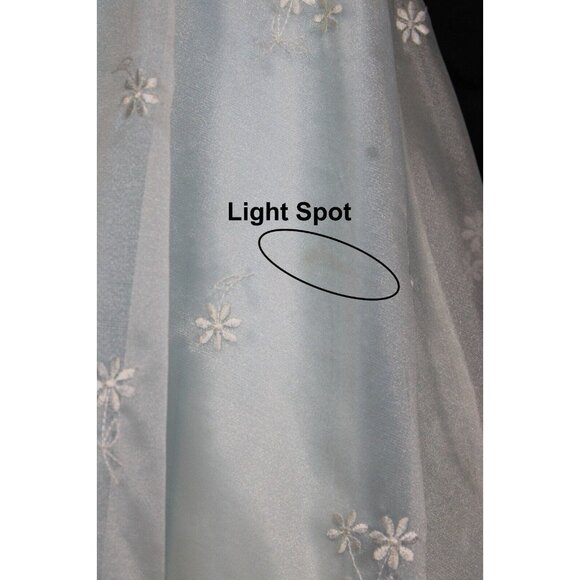 Green Dog Dress sz 8 Blue Wedding Flower Bow Shimmer Sheer Daisy Special Occasio - Picture 5 of 12